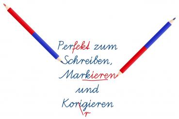 2 Silbenstifte / Silbentrennstifte / Farbe: rot und blau