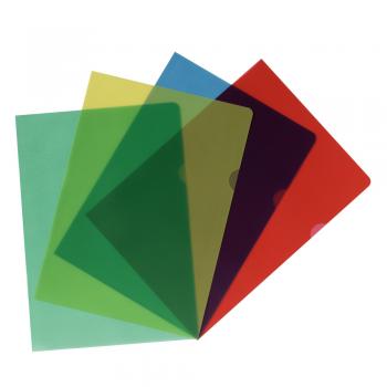 20 Herlitz Aktenhüllen / Sichthüllen / DIN A4 / Farbe: je 5x rot,blau,gelb,grün