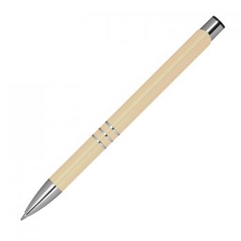 20 Kugelschreiber aus Metall mit Gravur / Farbe: elfenbein