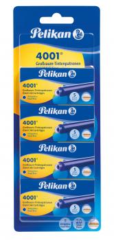 20 Pelikan Großraum Tintenpatronen 4001® / Füllerpatronen / Farbe: königsblau