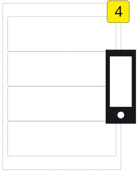 200 Etiketten / 50 Blatt DIN A4 / Größe: 192,5x62 / Ordner-Rückenschilder