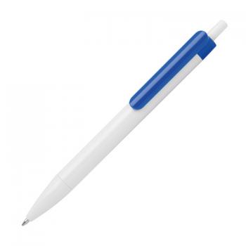 20x Druckkugelschreiber mit Gravur / Farbe: weiß-blau