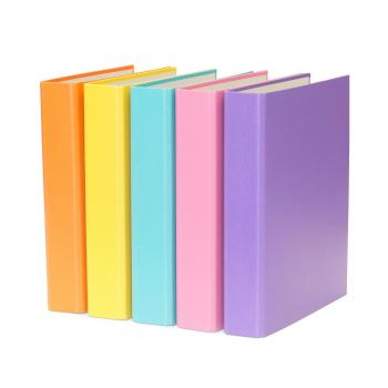 20x Ringbuch / DIN A5 / 2-Ring Ordner / je 4x gelb, lila, türkis,pink und orange