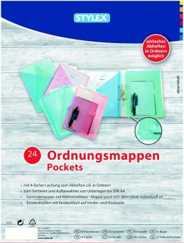 24 Ordnungsmappen / je 12 Sammelmappen & Einsteckhüllen