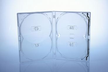 25 Amaray DVD Hüllen / Farbe: transparent / 4er 4fach DVD Box