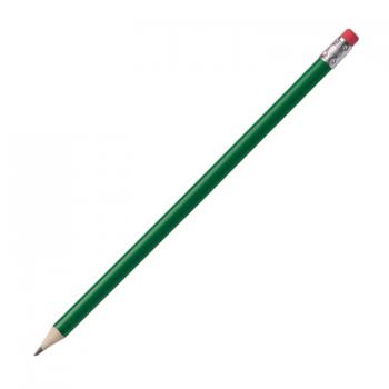 25 Bleistifte mit Radierer - HB - Farbe: lackiert grün - mit Namensgravur
