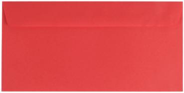 25 farbige Briefumschläge / Din lang / Farbe: rot