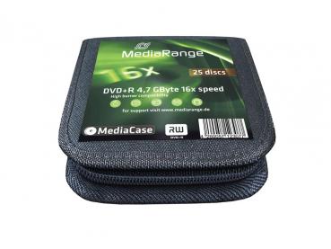 25 Mediarange DVD+R Rohlinge 16x MediaCase Tasche 4,7GB