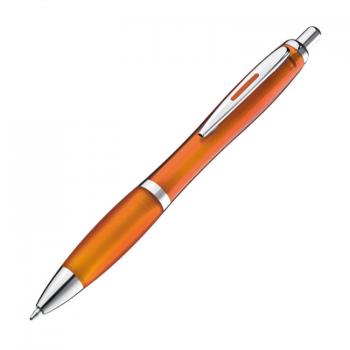 25x Kugelschreiber / transparent mit Metallclip / Farbe: transparent orange