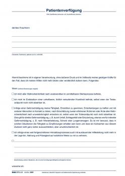 2x Patientenverfügung mit Mappe / mit Betreuungsverfügung, Vorsorgevollmacht,...
