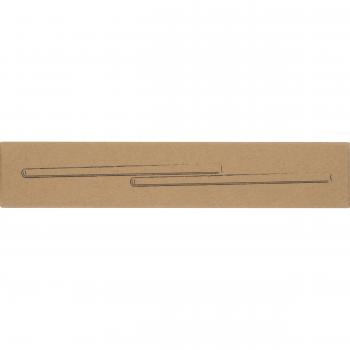 2x Strohhalm aus Glas mit Gravur / Länge 21 cm