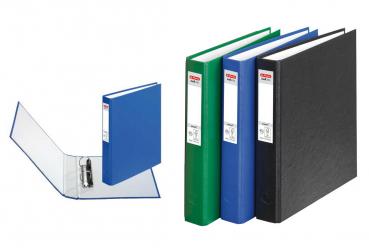 3 Herlitz Ringbücher / DIN A5 Ringbuch mit 2-Ringe / je 1x blau schwarz grün