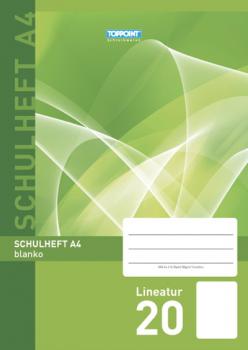 3 Schulhefte DIN A4 Lineatur 20 blanco