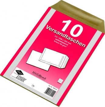 30 (3x 10) Mailpack® Versandtaschen DIN C4 90g/m² braun