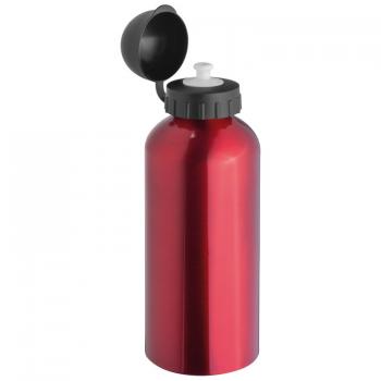 3x Aluminium Trinkflasche mit Gravur / Sportverschluss / je 1x grau,rot,blau
