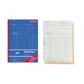 3x Herlitz Rechnungsbuch 307 / A5 / 3x 40 Blatt / selbstdurchschreibend