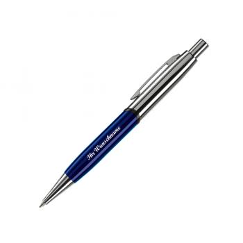 3x Hochglanz Metallkugelschreiber mit Namensgravur - verchromte Teile - 3 Farben
