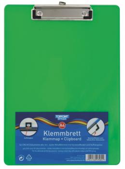3x Klemmbrett DIN A4 transparent je 1x grün blau klar
