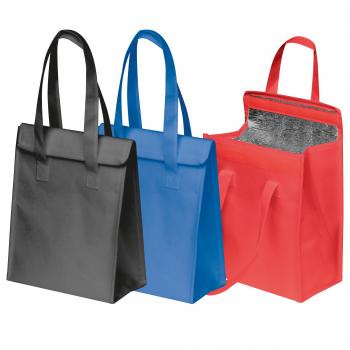 3x Kühltasche mit Klettverschluss / Farbe: je 1x schwarz, blau und rot