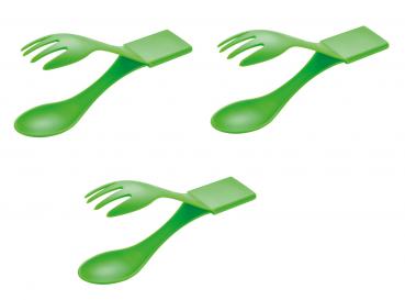 3x Multifunktionsbesteck / verwendbar als Salatzange, Gabel, Messer und Löffel