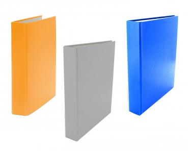 3x Ringbuch / DIN A5 / 2-Ring Ordner / Farbe: je 1x hellblau, grau und gelb