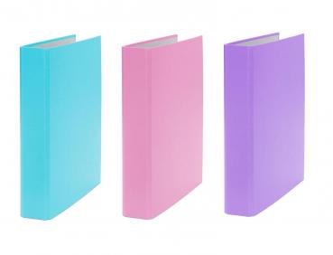 3x Ringbuch / DIN A5 / 2-Ring Ordner / Farbe: je 1x türkis, pink und lila