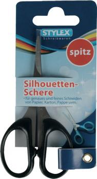 3x Silhouettenschere / Länge 10 cm / spitz / 3 Farben