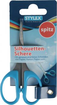 3x Silhouettenschere / Länge 10 cm / spitz / 3 Farben