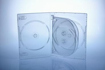 4 DVD Hüllen / Farbe: transparent / 6er 6fach DVD Box