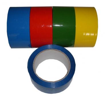 4 Rollen Klebeband Paketband Packband 66m X 50mm 1x gelb blau grün rot