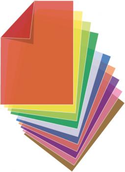 40 (4x 10) Blatt Transparentpapier DIN A4 / 10 verschiedene Farben