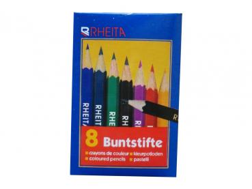 40 (5x 8) Mini Dreikant Buntstifte Malstift Farbstift 9cm lang