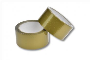 4x Packband / Paketklebeband / 66m X 50mm / leise abrollend / Farbe: gold