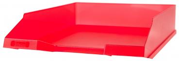 5 Ablagekörbe Briefkorb Briefablage / Farbe: transluzent rot