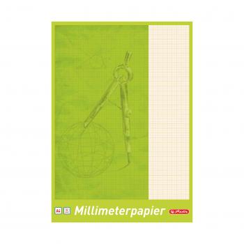 5 Blöcke Herlitz Millimeterpapier / 25 Blatt je Block / DIN A4