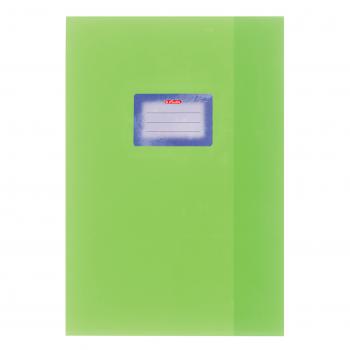 5 Herlitz Heftumschläge / Hefthüllen DIN A4 / Baststruktur / Farbe: hellgrün