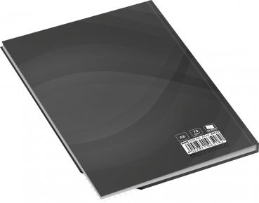 5 Kladden / Notizbuch / DIN A6 / 96 Blatt / kariert / 70g/m² / Farbe: schwarz