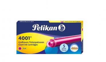 5 Pelikan Großraum Tintenpatronen 4001® / Füllerpatronen / Farbe: pink