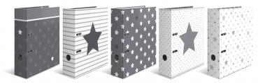 5 verschiedene Motivordner "Sterne" / DIN A4 / 70mm breit