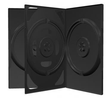 50 DVD CD Hüllen 3fach 3er-DVD-Box schwarz
