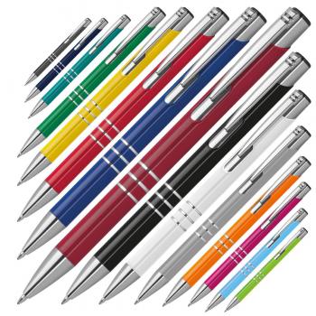 50 Kugelschreiber aus Metall / 50 Farben