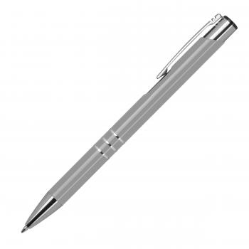 50 Kugelschreiber aus Metall / vollfarbig lackiert / Farbe: grau (matt)