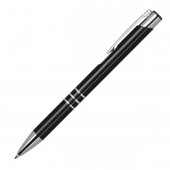 50 Kugelschreiber aus Metall / vollfarbig lackiert / Farbe: schwarz (matt)