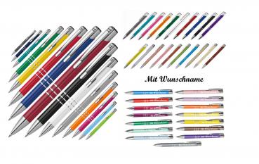 50 Kugelschreiber aus Metall mit Namensgravur - 50 Farben