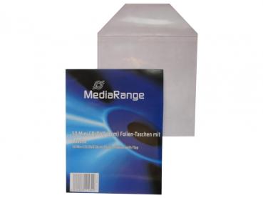 50 MediaRange Sleeve Mini CD DVD Hüllen 85x85 / Folienhüllen
