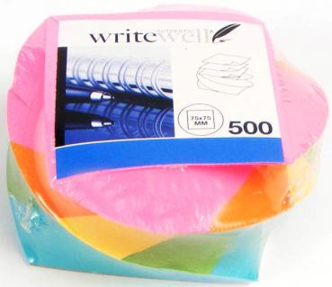500 Blatt farbige Notzizzettel / Notizblättern 75x75mm