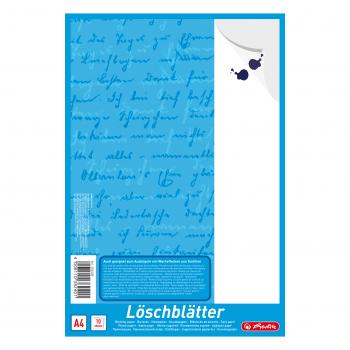 5x Herlitz Löschblattblock / 10 Blatt je Block / weißes Löschpapier / DIN A4