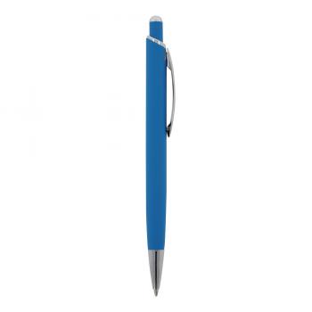5x Kugelschreiber / aus Metall / mit Soft Touch / Farbe: hellblau