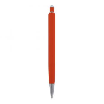 5x Kugelschreiber mit Namensgravur - aus Metall - mit Soft Touch - Farbe: orange