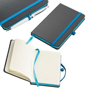 5x Notizbuch / DIN A6 / 160 S. / liniert / PU Hardcover / 5 Farben